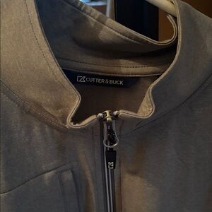 Cutter & Buck Light Gray Quarter-Zip Pullover